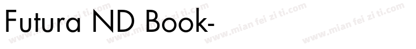 Futura ND Book字体转换
